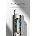 Baseus PD 20W LED display Type C to Lightning Data USB Fast Charging for Iphone 13 12 11 Pro Max - Cable Protector.
