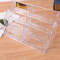 1Pc Acrylic Plastic Transparent Desktop Business Card Holder 8 Grids Clear Table Desk Shelf Storage Box Display Stand.