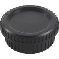 Black Plastic Camera Body Cover + Rear Lens Cap for Nikon Digital SLR - Black.