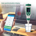 YIERYI Smart Bluetooth Food pH Meter, High Accuracy Food pH Tester with LCD Backlight and ATC, pH Meter for Food Fruit Meat Canning Brewing Measurement. 