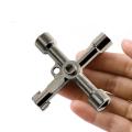 Multi-function 4 In 1 Universal Cross Key Triangle Key for Train Electrical Elevator Cabinet Valve Alloy Triangle Square Wrench.