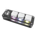 P82A 3-Key Mini Keypad One Handed Mechanical Gaming Keyboard, Multifunctional Shortcut Programmable Macro Keyboard, With Knob. 