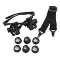 Watch Tools Watch Repair Tool Kit Head Wearing Magnifying Glass With Led Lights 10x 15x 20x 25x Loupe Watch Repair Magnifier Tool.
