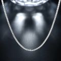 925 Sterling Silver Necklace 16/18/20/22/24 inches fine 1.5MM Box chain For Women top quality Fashion Jewelry Christmas Gifts. 