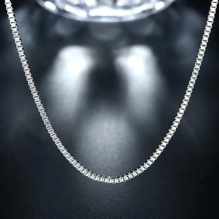 925%20Sterling%20Silver%20Necklace%2016/18/20/22/24%20inches%20fine%201.5MM%20Box%20chain%20For%20Women%20top%20quality%20Fashion%20Jewelry%20Christmas%20Gifts%20-%20Image%203