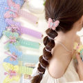 【Must-have】 Fashion Cloth Butterfly Line Hair Ring Colorful Hair Scrunchies Ponytail Hair Bands Hair Accessories Kids Girls.