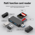 7 in 1 USB 2.0 Memory Card Reader Adapter Universal OTG TF/SD Card for Android phone Computer Extension Headers. 