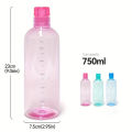 Transparent Glass Water Bottle with Time Scale (500ml+Protection Black Cover), Large Capacity Glass Water Pot/Bottle. 