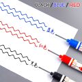 Dainayw 3 Pcs Long Nib Marker Pens Red Black Blue Ink Bathroom Woodworking Decoration Multi-purpose Deep Hole Marker Pen Set. 