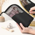 Travel Makeup Brush Bag Portable Cosmetic Brush Holder Organizer Waterproof Stand-Up Makeup Brush Pouch Zipper Toiletry Bag.