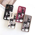Jizetin for OPPO Reno6 4G Back Cover Shy Kuromi Ladder Camera Soft Rubber Mobile Phone Case.