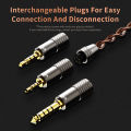 CVJ VS400 Typec interchangeable audio plug 2.5 3.5 4.4mm cable 0.75mm C pin 0.78mm mmcx. 