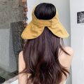 Summer Ladies Sun Hat Foldable Big Brim Wide Brim Beach Vacation Travel Hat UV Protection Ladies Panama Fisherman Hat. 