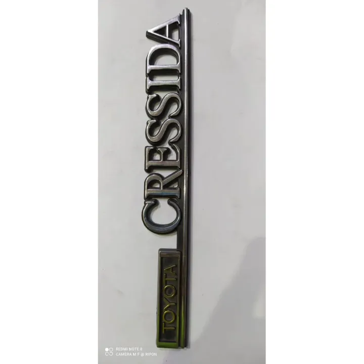 Car Monogram Logo Silver Color Toyota CRESSIDA