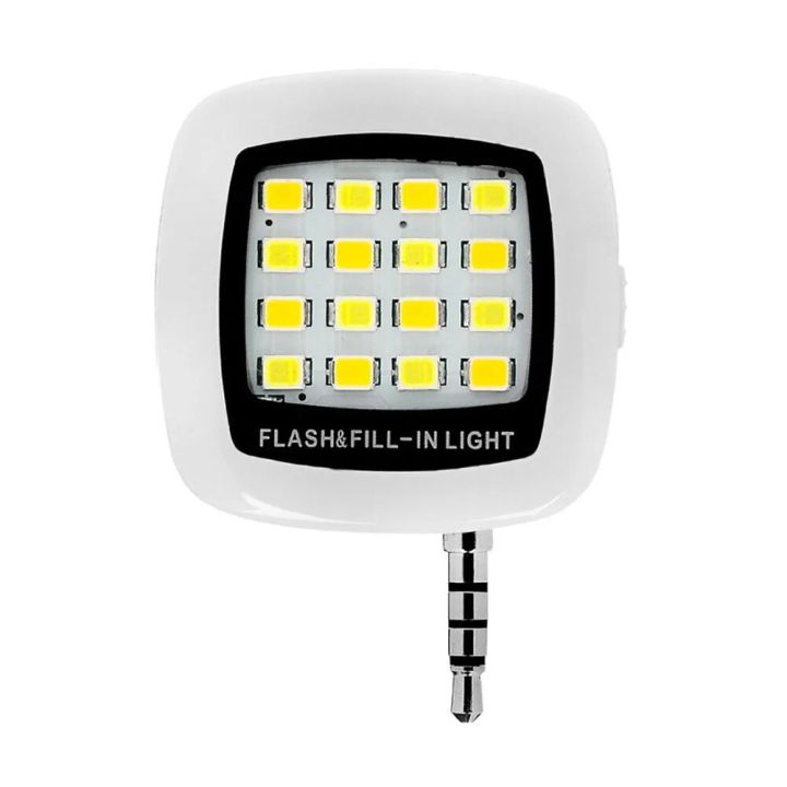 Mini LED Fill Light Portable 16 Spotlight Selfie Flash Lights 3.5mm ...