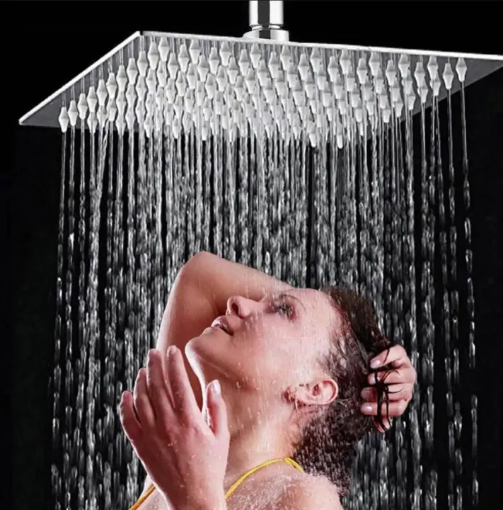 6"%20Stainless%20Steel%20Square%20Rain%20Shower%20Head%20Ultra%20Thin%20/%206"%20Rain%20Shower%20For%20Bathroom%20-%20Image%202