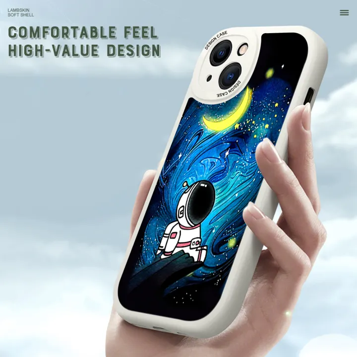YYDS%20for%20iPhone%2013%20Mini%20Back%20Cover%20Starry%20Sky%20Astronaut%20Leather%20Phone%20Case%20Ultra%20Thin%20Soft%20Drop%20Protection%20Case%20-%20Image%203