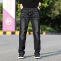 Men Jeans Black Classic Relaxed Fit Denim Spijkerbroeken Heren Pants Biker Stretch Moda Masculina Trousers Baggy Men'S.