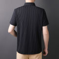 Men's polo shirt, summer new Korean version of business casual, youth fashion casual lapel ice silk short sleeve top. 