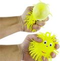Smile Face Puffer Ball with Flashing Light Stress Relief Squeeze Ball Fun Toy for Children and Adults (Random Color) Pack of 1.