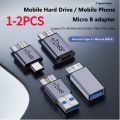USB-A/Type-C To Micro B Data Transfer Converter USB3.1 Gen2 Mini Adapter 10Gbps High-speed for Hard Drive Cable Mobile Phone.