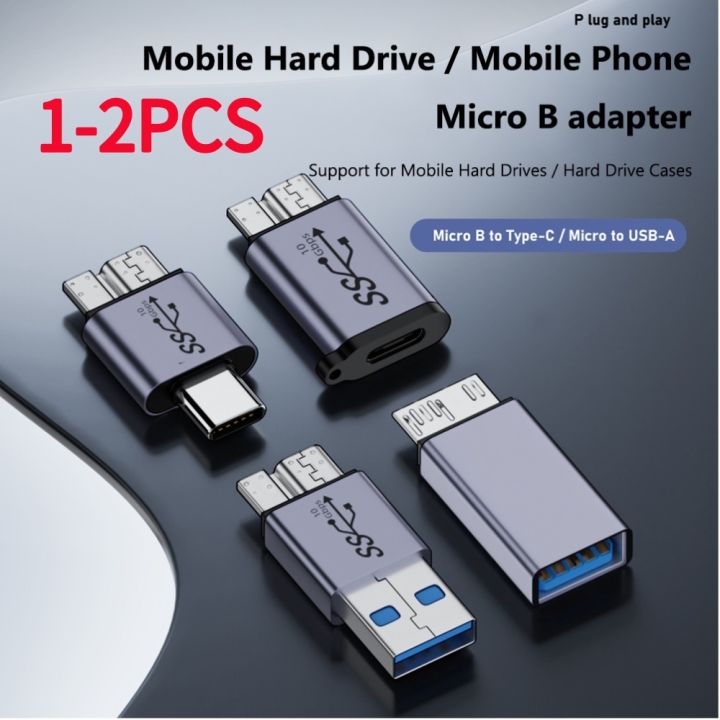 USB-A/Type-C To Micro B Data Transfer Converter USB3.1 Gen2 Mini Adapter 10Gbps High-speed for Hard Drive Cable Mobile Phone