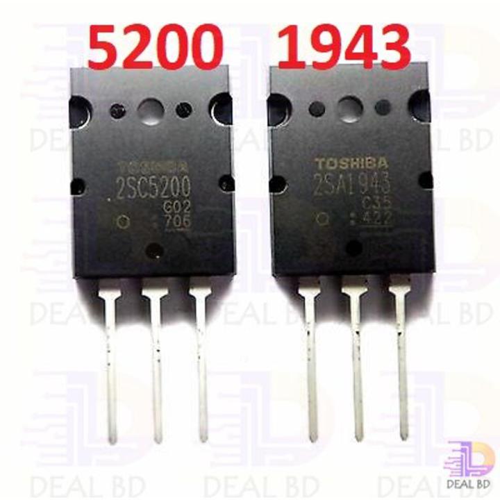 Ori-gi-nal 2SA1943 & 2SC5200 Pair Of PNP & NPN Power Amplifier Transistor 1943 & 5200 Electrical Circuitry & Parts
