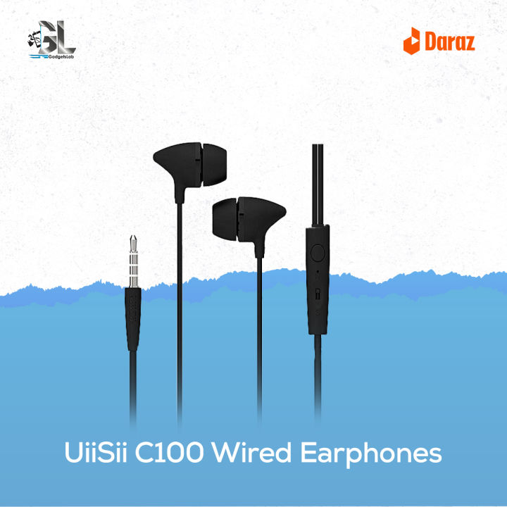 UiiSii C100 Wired Headset Universal Mobie Phone Dedicated Music Earbuds Earphones Oreillette