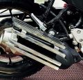 Pulsar 150 Double disc Box silencer guard stainless still padani box silencer cover. 
