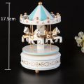 Merry-go-round music boxes  Music baby room decoration Gifts Unisex Christmas-white. 