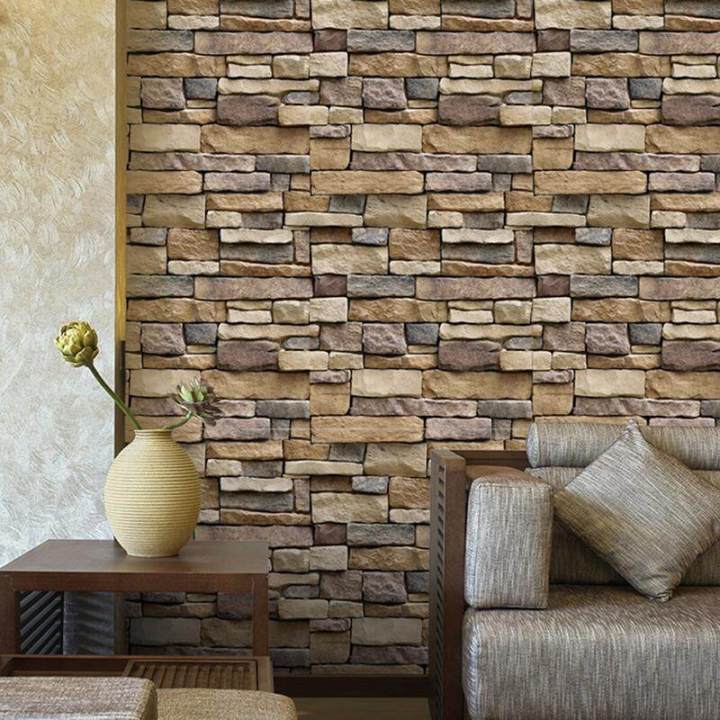 Graceful%203D%20Wall%20Paper%20Brick%20Stone%20Effect%20Self-adhesive%20Wall%20Sticker%20Wallpaper%20Room%20Decor%20-%20Image%202