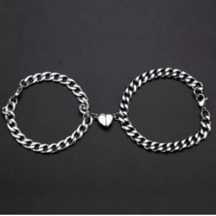 2pcs%20Couple%20Bracelet%20With%20Magnetic%20Heart%20Men's%20and%20Women's%20Love%20Bracelets%20Stainless%20Steel%20Charm%20Jewelry%20Gifts%20-%20Image%206
