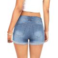 2024 Fashion Loose Hole Jeans Shorts With Pockets Cool Women Street Denim Booty Shorts New Summer Women's Denim Shorts Casual.