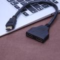 High Quality HDMI Splitter Cable 1 Male To Dual HDMI 2 Female Y Splitter Adapter in HDMI HD LED LCD.