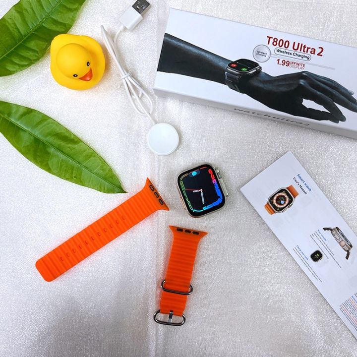 T800 Ultra 2 Smart Watch series 9 HD IPS 1.99 Inch Screen Bluetooth Call 5.0 Waterproof Wireless Charges Heart Rate Tracking Sleep Monitor SmartWatch