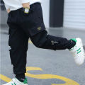 Children Boys Cotton Fashion Pocket Pants Spring Autumn Kids Handsome Trousers Teenage Outdoor Casual Sport Pant 3-12 Years Old. 
