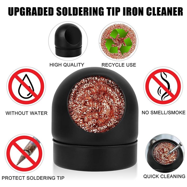 Soldering%20Iron%20Tip%20Cleaner,5PCS%20Wire%20Ball%20with%201PC%20Ball%20Shell%20Holder%20-%20Image%202