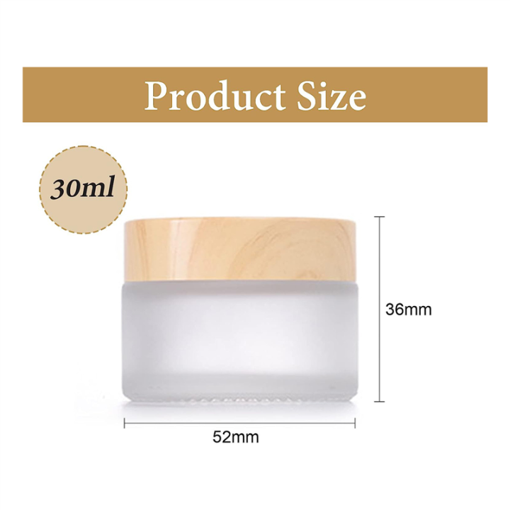 Pack%20Of%206%2030%20Ml%20Glass%20Jars%20Matt%20Clear%20Glass%20Jars%20With%20Wooden%20Lid,%20High-Quality%20Glass%20Jars%20-%20Image%202