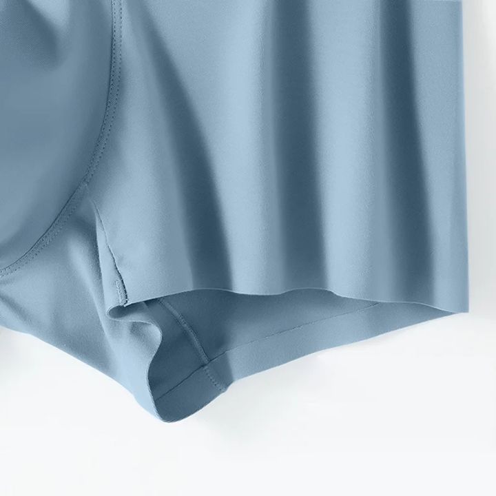 Antibacterial%20Ice%20Silk%20Seamless%20One-piece%20Underwear%20Solid%20Color%20Breathable%20Boxer%20Mid-waist%20Underwear%20-%20Image%204