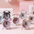 Mini Alarm Clock Electronic Round Number Double Bell Desk Table Digital Quartz Clock Home Decoration Retro Portable Cute Durable. 
