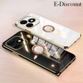 New Phone Case For Tecno Spark Go 2024 Cover Soft 6D Electroplating Antioxidant Ring Bracket Attraction for Tecno Spark Go 2024 Case. 