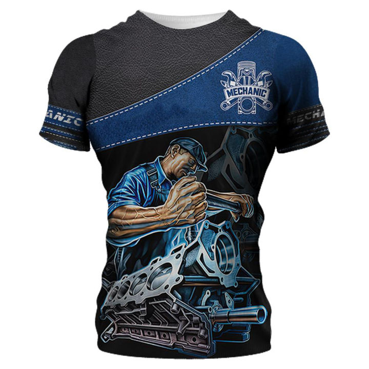 Mechanic%20shirt%20men's%20T-shirt%20mechanical%20tools%20print%20short%20sleeve%20summer%20Jersey%20casual%20tops%20oversized%20trendy%20breathable%20clothing%20-%20Image%203