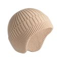 Solid Knitted Hat Winter Imitation Rabbit Fleece Hats for Men Warm Ear Caps Autumn Beanie Hat Men's Winter Cap.