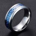 Luminous ring glow in the dark for men Men's punk design.