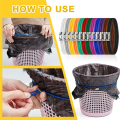 Set of 12 Trash Can Rubber Bands Silicone Elastic Binding Tie Fits 8-33 Gallon Multifunction Garbage Bag. 