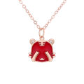 Thermochromic Zodiac Tiger Necklace Female 925 Sterling Silver Niche Light Luxury Festive Natal Year Belongs to the Tiger Clavicle Chain. 
