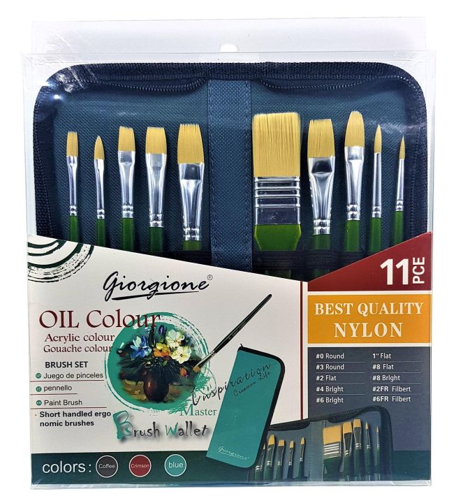 Giorgione Oil Color Wallet Brush Set 11 pcs