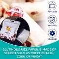 HA 500 Sheets Nougat Wrapping Paper Edible Glutinous Rice Paper Baking Paper-clear. 