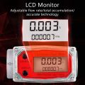 JDXHLAU 1 Inch Digital Turbine Flowmeter Digital LCD Display with NPT Counter Fuel Flowmeter for Measuring Engine Oil.