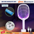 Weidasi WD-959 Mosquito Bat Rechargeable with Lure Light Insect bugs Lamp Stand Holder USB Charging Cable Included Electric Swatter Lithium Ion Battery WD 959 Mosquito Bat. 